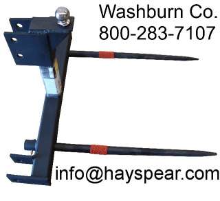Hay bale mover carrier 2 39 spears for quick coupler  