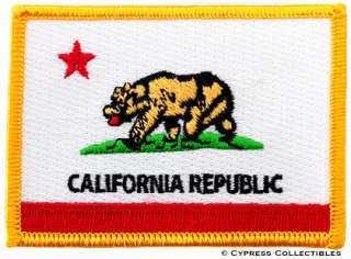 CALIFORNIA STATE FLAG embroidered iron on PATCH EMBLEM  