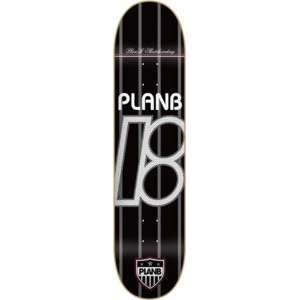  Plan B United Black / White / Grey Skateboard Deck   7.75 