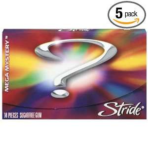 Stride Gum, Mega Mystery (3 Pack), 14 Piece Packs (Pack of 5)  