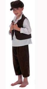 CHILDS STREET URCHIN COSTUME, FLAT CAP, OLIVER TWIST  