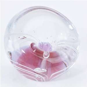  Murano Paperweight Light Purple Dome with Pen Holder