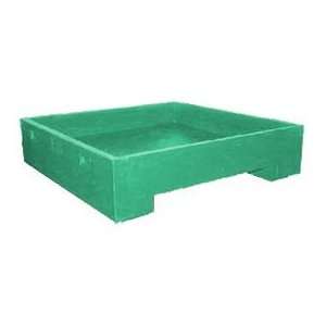  Stacking Plastic Container 45x45x11 600 Lb Cap. Green 