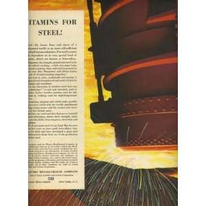    Vitamins for Steel Magazine Ad 1941 Union Carbide 