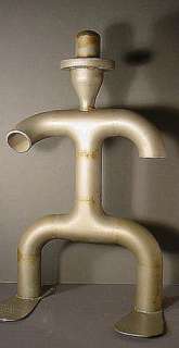 PIPE MAN* SCULPTURE OUTSIDER ART ABSTRACT MID CENTURY MOD MACHINE AGE 
