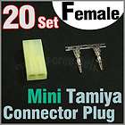20 set female green mini tamiya plug unwired connector airsoft