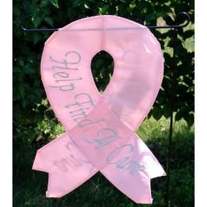  Pink Ribbon Garden Flag