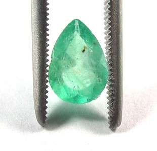   .96ct Colombian Emerald 9x6 Pear VS Untreated Loose Stone Wholesale