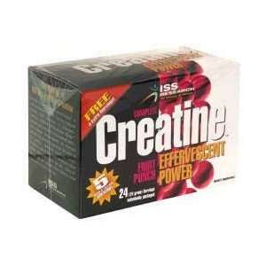  ISS Creatine Effervescent Power, Fruit Punch, 24 Pack 