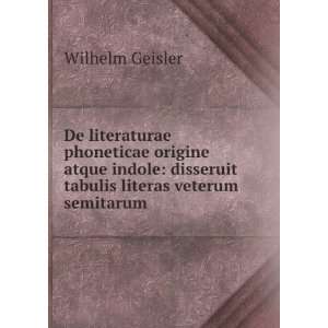  De literaturae phoneticae origine atque indole disseruit 