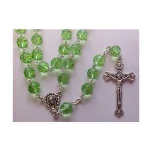  Crystal Emerald Holy Land Rosary 