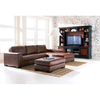  Contemporary Brown 100% Leather Sectional Sofa