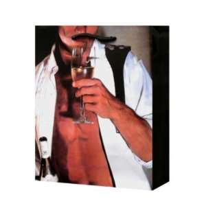  Man in Unbuttoned Tux Drinking Champagne Gift Bag 