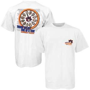  Auburn Tigers Countdown To Glory White T shirt