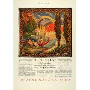 1926 Ad F Schumacher Tapestry Modern Art Vanderbilt Felletin Aubusson 