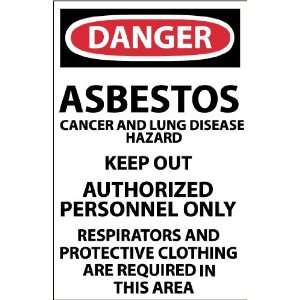 Danger, Asbestos Cancer And Lung Disease, 17X11, Paper, 100/Pk 