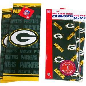 Pro Specialties Green Bay Packers Slim Size Gift Bag & Wrapping Paper 