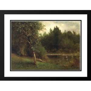 Inness, George 38x28 Framed and Double Matted River Landscape  