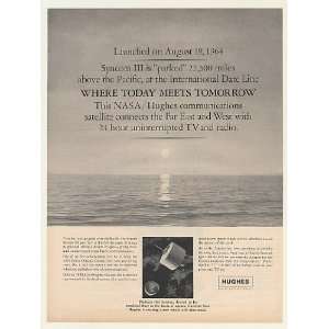  1964 Hughes NASA Syncom III Communications Satellite Print 