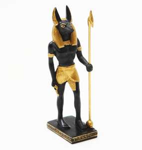 Egyptian God Anubis Miniature Small Statue Collectible Jackal Aferlife 