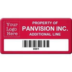 com Custom Asset Label With Barcode, 1.5 x 3 Cold Temp Paper Labels 
