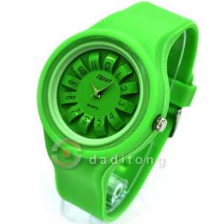 Sunflower Gel Jelly Sport Quarts Wrist Watch Unisex  