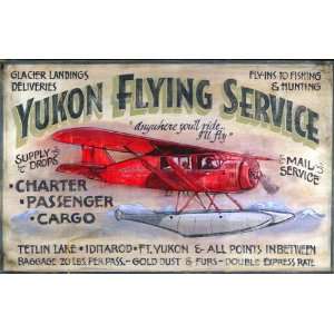 Vintage Aviation Signs   Yukon Flying Service Patio, Lawn 