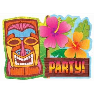    Lets Party By Amscan Tiki Luau Invitations 