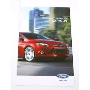   2012 12 FORD Exterior Paint COLOR Chip CHART Brochure 