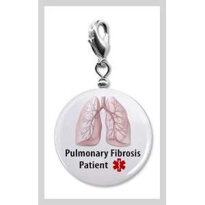 PULMONARY FIBROSIS PATIENT Medical Alert Symbol Pair of 1 inch Pendant 