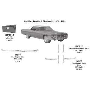  1972 Cadillac Deville Impact Strips   Front 4 Piece Kit 