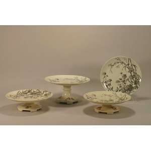   Eden pattern Footed Cake Plate Set (4 pieces)