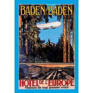  Baden Baden   Hotel de lEurope 28X42 Canvas