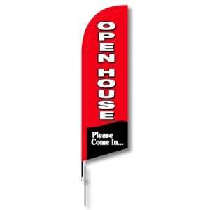  Real Estate Open House Feather Flag Kit (Carrying Bag w/ Flag, Pole 