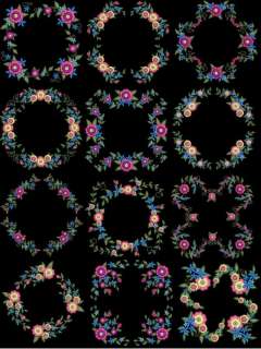 24 Flowery Floral Machine Embroidery Design CD 5x5 for Brother Janome 