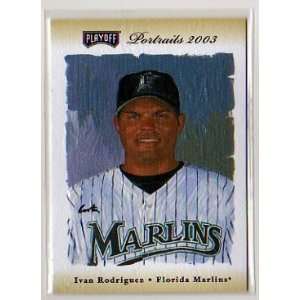  2003 Playoff Portraits 87 Beige Ivan Rodriguez Marlins 242 