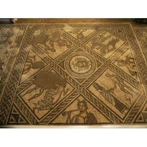 Mosaic Floor, Brading Roman Villa, Isle of Wight, England, United 