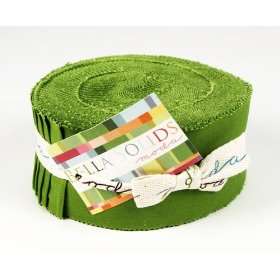 Moda BELLA SOLIDS LEAF GREEN Jelly Roll 2.5 Fabric Quilting Strips 
