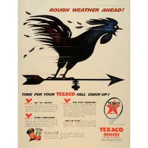  1937 Ad Texaco Weather Anti Freeze Gasoline Marfak 
