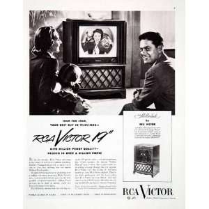  1951 Ad Hillsdale Television Cabinet RCA Victor Nipper 