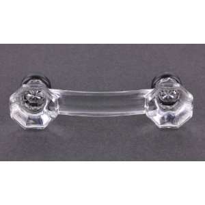   Clear Glass Pull   Octagon w/ Oil Rubbed Bronze 3