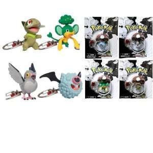   Series 24 Keychain   SET OF 4 Pidove, Woobat, Axew, Pansage, Licensed