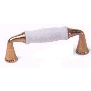  Laurey 42101 3 Pull   Solid Brass w/White Porcelain