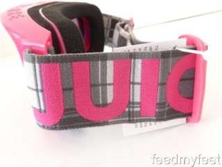 Juicy Couture Pink Black Snow Goggles Ski Mask Bag Box  