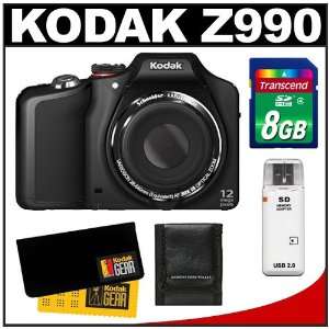   Camera (Black) with 30x Zoom Lens + 8GB Card + Accessory Kit Camera