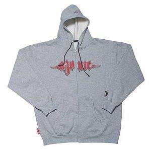  Azonic Bully Zip Up Hoodie   Medium/Grey Automotive