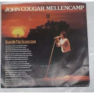 Vintage 9 45rpm Vinyl Record  John Cougar Mellencamp Rain on the 