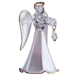  Glass Angel with June Birthstone Home & Garden