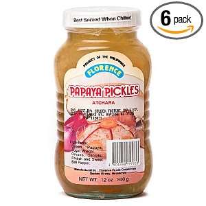 Florence Papaya Pickles Atchara 340g (Pack of 6)  Grocery 