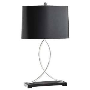   BK, Jackson Small Table Lamp, 1 Light, 100 Total Watts, Nickel / Black